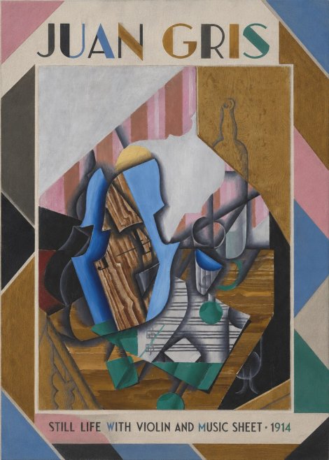 Juan Gris Still Life with Violin and Music Sheet No1 - Juliste