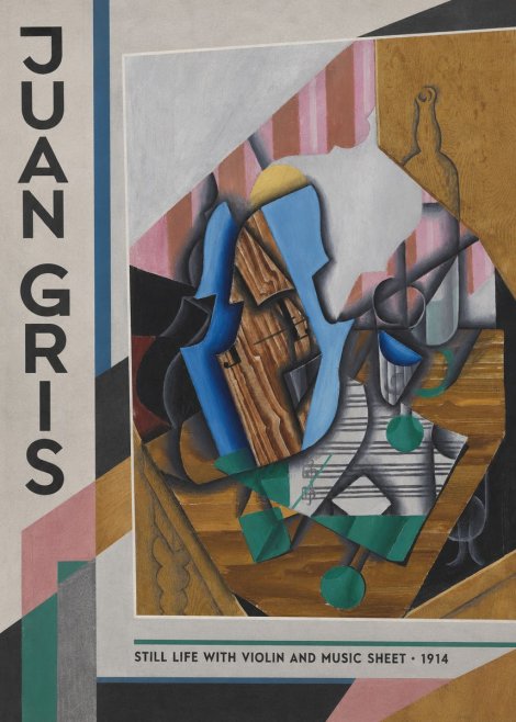 Juan Gris Still Life with Violin and Music Sheet No2 - Juliste