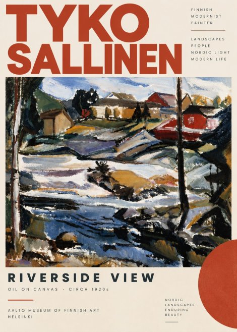 Tyko Sallinen Riverside View No6 - Juliste