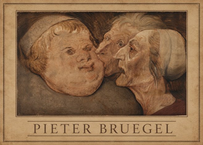 Pieter Bruegel Three Grotesque Heads No3 - Juliste