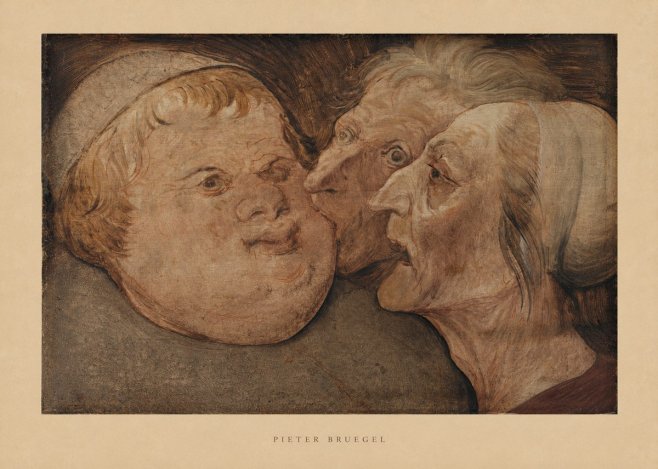 Pieter Bruegel Three Grotesque Heads No5 - Juliste