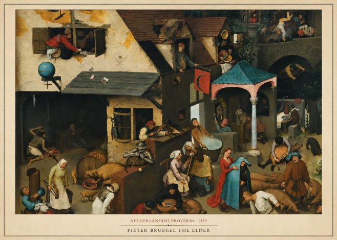 Pieter Bruegel Netherlandish Proverbs VII No6 - Juliste