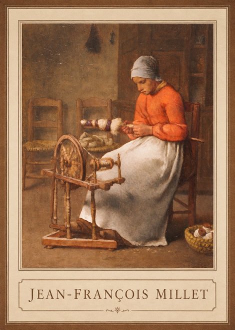 Jean-François Millet Woman Spinning No1 - Juliste