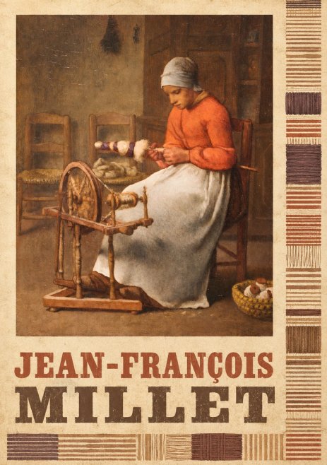 Jean-François Millet Woman Spinning No6 - Juliste