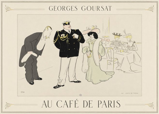 Georges Goursat Au Café De Paris No1 - Juliste