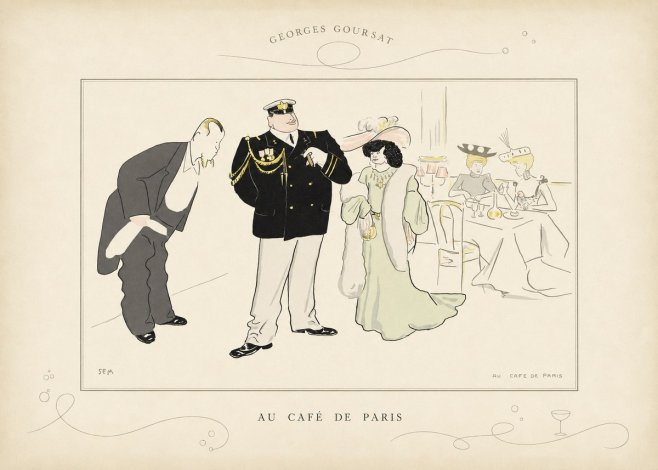 Georges Goursat Au Café De Paris No3 - Juliste