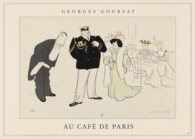 Georges Goursat Au Café De Paris No4 - Juliste