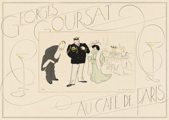 Georges Goursat Au Café De Paris No5 - Juliste