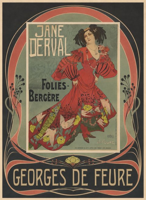 Georges de Feure Jane Derval - Folies-bergère II No4 - Juliste