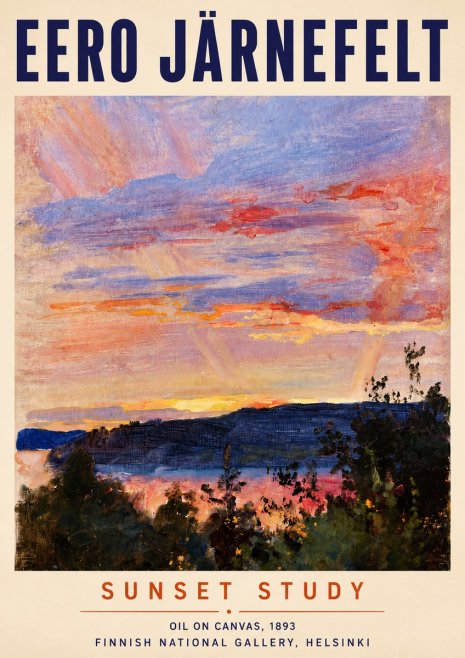 Eero Järnefelt Sunset Study No3 - Juliste
