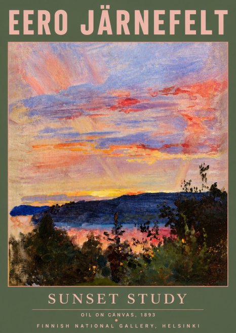 Eero Järnefelt Sunset Study No4 - Juliste