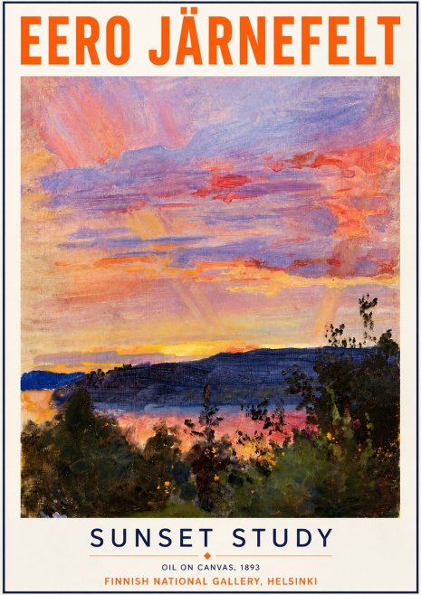 Eero Järnefelt Sunset Study No5 - Juliste