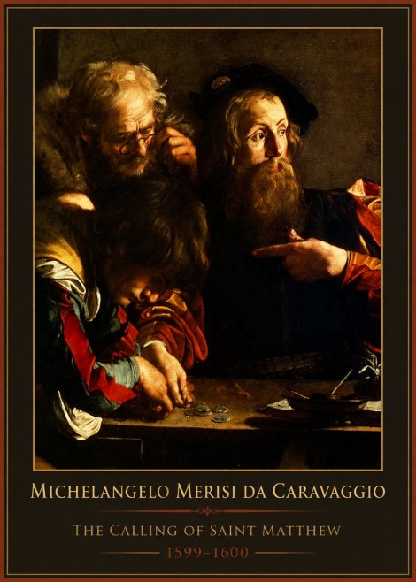 Michelangelo Merisi da Caravaggio The Calling of Saint Matthew II No1 - Juliste