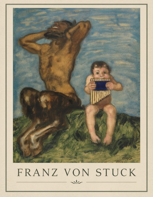 Franz von Stuck Laughing Faun and Playing Putto No4 - Juliste