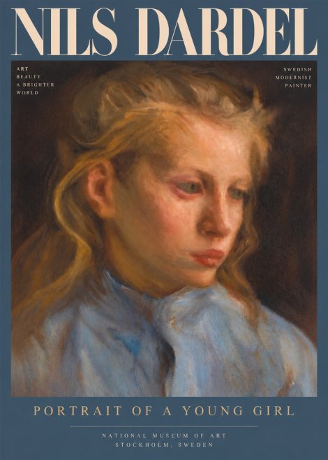 Nils Dardel Portrait of a Young Girl No3 - Juliste