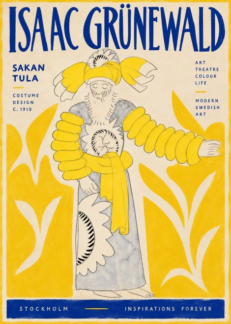 Isaac Grünewald Sakan Tula - Costume Design No6 - Juliste
