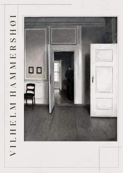 Vilhelm Hammershøi Interior with a Woman Seen from Behind No2 - Juliste