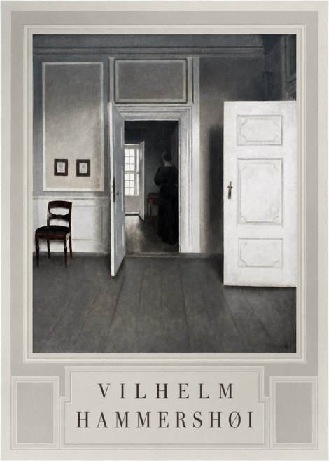 Vilhelm Hammershøi Interior with a Woman Seen from Behind No3 - Juliste