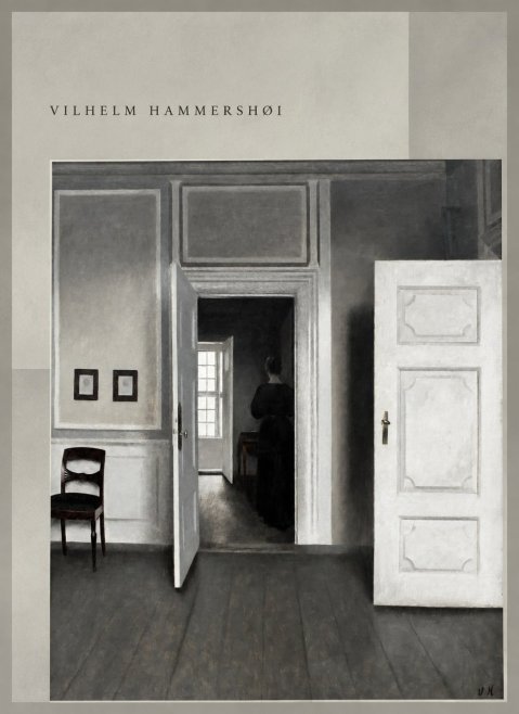 Vilhelm Hammershøi Interior with a Woman Seen from Behind No5 - Juliste