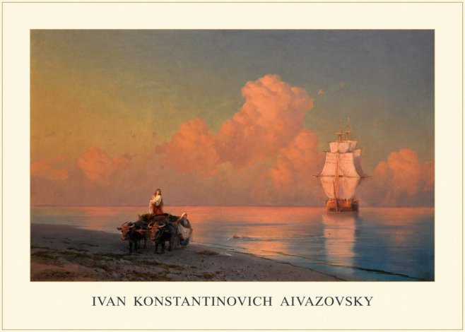 Ivan Konstantinovich Aivazovsky Sunset at Sea No2 - Juliste