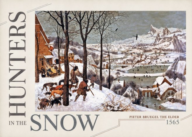 Pieter Bruegel Hunters in the Snow No5 - Juliste