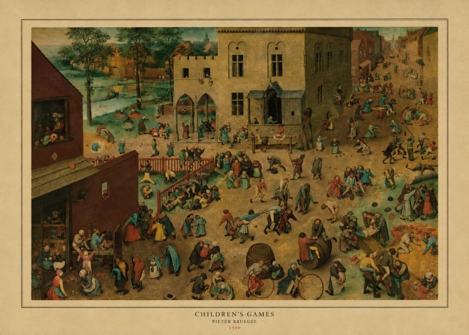 Pieter Bruegel Children's Games IV No4 - Juliste