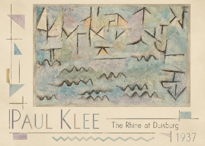 Paul Klee The Rhine at Duisburg No3 - Juliste