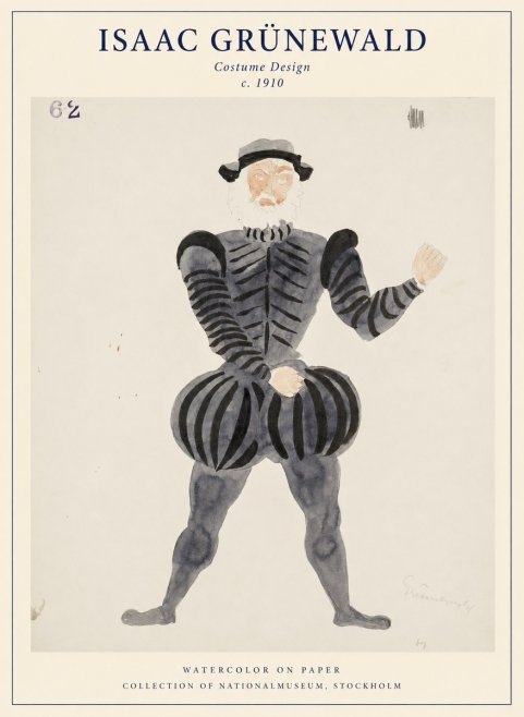 Isaac Grünewald Costume Design C. 1910 No1 - Juliste