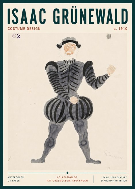 Isaac Grünewald Costume Design C. 1910 No3 - Juliste