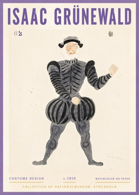 Isaac Grünewald Costume Design C. 1910 No4 - Juliste