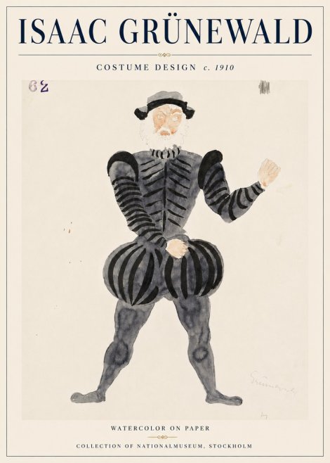 Isaac Grünewald Costume Design C. 1910 No6 - Juliste