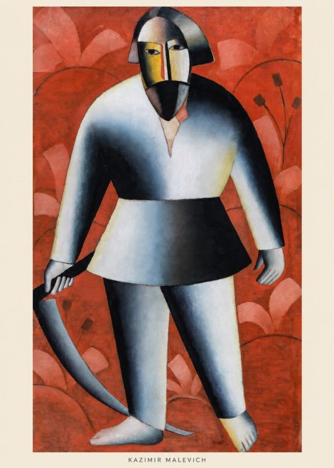 Kazimir Malevich Peasant with Scythe No5 - Juliste
