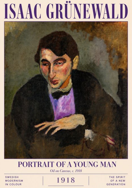 Isaac Grünewald Portrait of a Young Man No5 - Juliste
