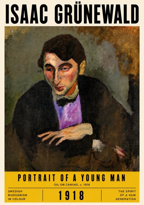 Isaac Grünewald Portrait of a Young Man No6 - Juliste