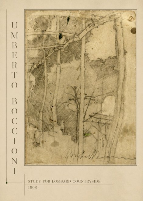 Umberto Boccioni Study for Lombard Countryside No4 - Juliste