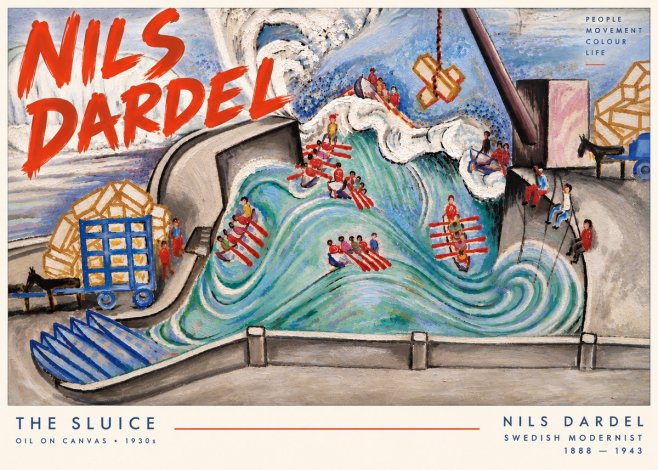 Nils Dardel The Sluice No6 - Juliste
