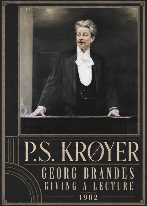 P.S. Krøyer Georg Brandes Giving a Lecture No3 - Juliste