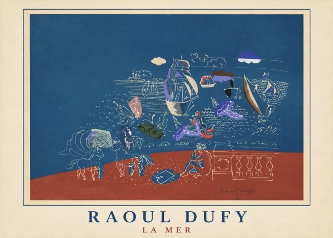 Raoul Dufy La Mer No4 - Juliste