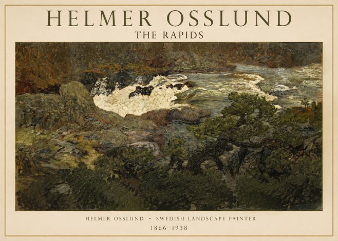 Helmer Osslund The Rapids No1 - Juliste