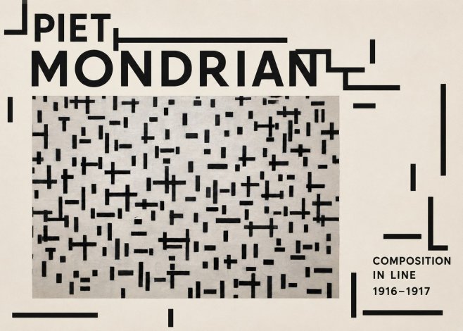 Piet Mondrian Composition in Line No6 - Juliste
