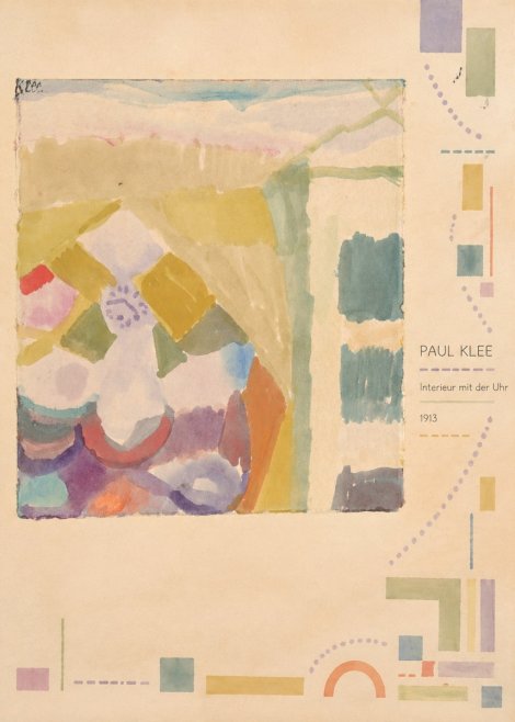 Paul Klee Interieur Mit Der Uhr I No4 - Juliste