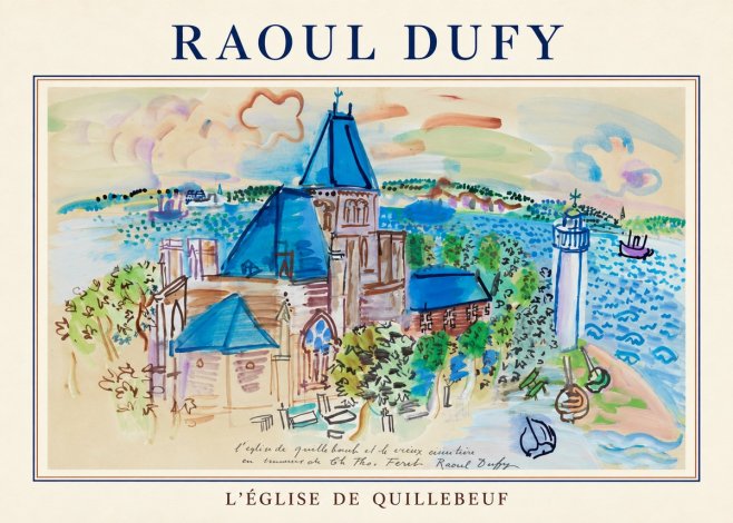 Raoul Dufy L'église De Quillebeuf No4 - Juliste