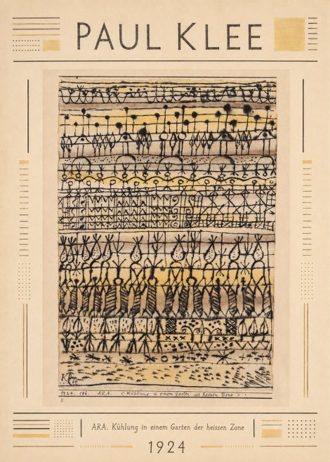 Paul Klee Ara. Kühlung in Einem Garten Der Heissen Zone No2 - Juliste