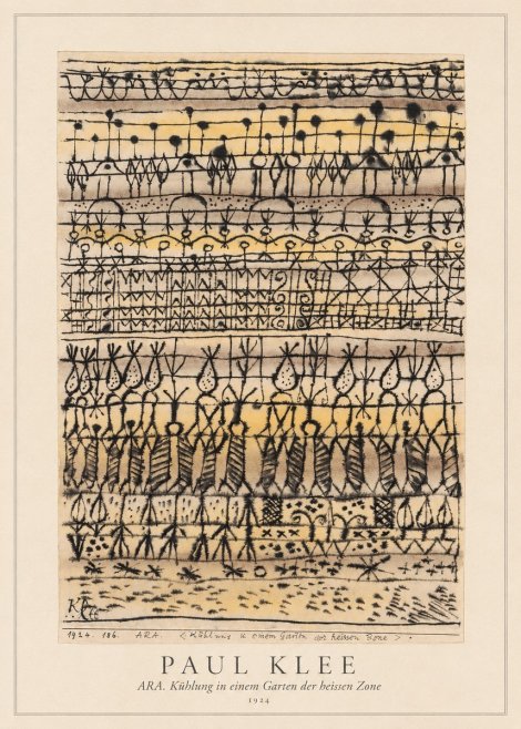 Paul Klee Ara. Kühlung in Einem Garten Der Heissen Zone No4 - Juliste