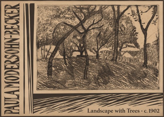 Paula Modersohn-Becker Landscape with Trees No3 - Juliste