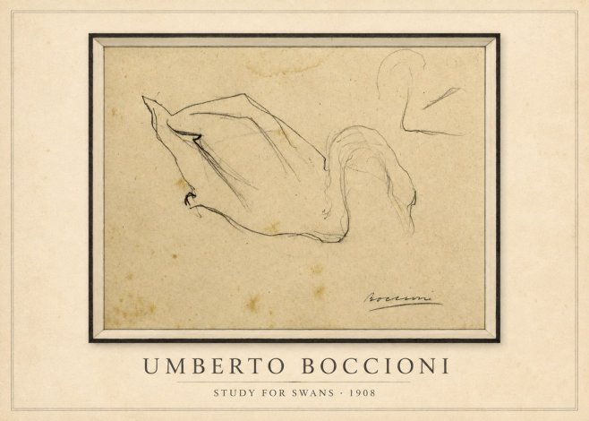 Umberto Boccioni Study for Swans No1 - Juliste