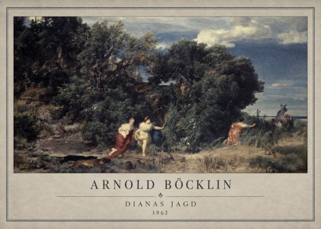 Arnold Böcklin Dianas Jagd No1 - Juliste