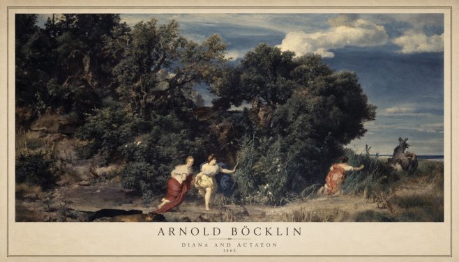 Arnold Böcklin Dianas Jagd No3 - Juliste