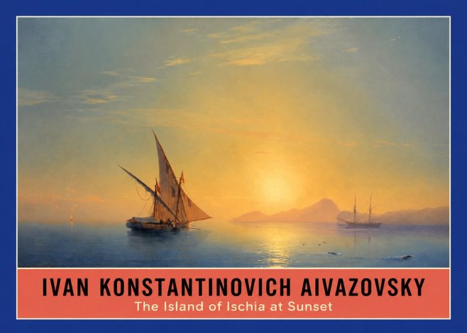 Ivan Konstantinovich Aivazovsky The Island of Ischia at Sunset No5 - Juliste