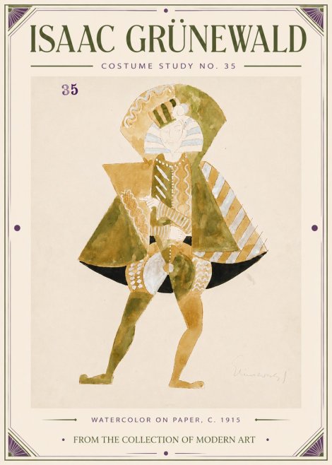 Isaac Grünewald Costume Study No. 35 No4 - Juliste
